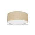 Lampa sufitowa MARSHALL Biały/RATTAN 2xE27 MLP7487 Milagro
