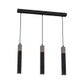 Lampa wisząca SOLO SAWN Czarny/Patynowy Drewno 3x mini GU10 MLP7470 Milagro