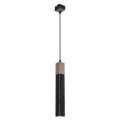 Lampa wisząca SOLO SAWN Czarny/Patynowy Drewno 1x mini GU10 MLP7469 Milagro