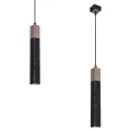 Lampa wisząca SOLO SAWN Czarny/Patynowy Drewno 1x mini GU10 MLP7469 Milagro