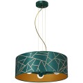 Lampa wisząca ZIGGY Biały Złoty/Butelkowy Zielony 3xE27 MLP7580 Milagro