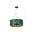 Lampa wisząca ZIGGY Biały Złoty/Butelkowy Zielony 3xE27 MLP7580 Milagro