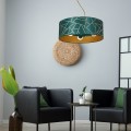 Lampa wisząca ZIGGY Biały Złoty/Butelkowy Zielony 3xE27 MLP7580 Milagro