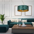 Lampa wisząca ZIGGY Biały Złoty/Butelkowy Zielony 3xE27 MLP7580 Milagro