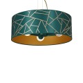 Lampa wisząca ZIGGY Biały Złoty/Butelkowy Zielony 3xE27 MLP7580 Milagro