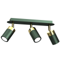 Lampa sufitowa JOKER Zielony/Złoty 3xGU10 MLP7719 Milagro