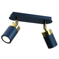 Lampa sufitowa JOKER Ciemny Niebieski/Złoty 2xGU10 MLP7723 Milagro