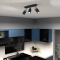 Lampa sufitowa JOKER Ciemny Niebieski/Złoty 3xGU10 MLP7724 Milagro