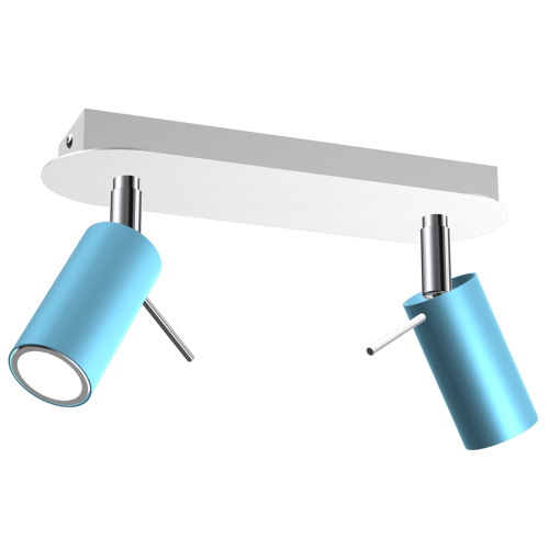 Lampa sufitowa PRESTON Niebieski/Biały 2x mini GU10 MLP7623 Milagro