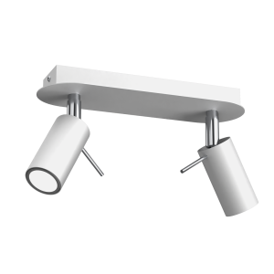 Lampa sufitowa PRESTON Biały/Chrom 2x mini GU10 MLP7615 Milagro