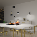 Lampa wisząca ARENA Czarny/Złoty 3xGX53 MLP7762 Milagro