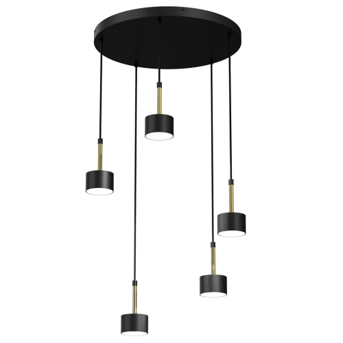 Lampa wisząca ARENA Czarny/Złoty 5xGX53 MLP7763 Milagro