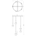Lampa wisząca ARENA Czarny/Złoty 5xGX53 MLP7763 Milagro