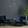 Lampa wisząca ARENA Czarny/Złoty 5xGX53 MLP7763 Milagro