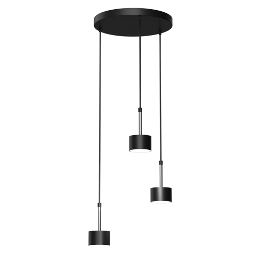 Lampa wisząca ARENA Czarny/Srebrny 3xGX53 MLP7786 Milagro