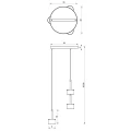 Lampa wisząca ARENA Czarny/Srebrny 3xGX53 MLP7786 Milagro