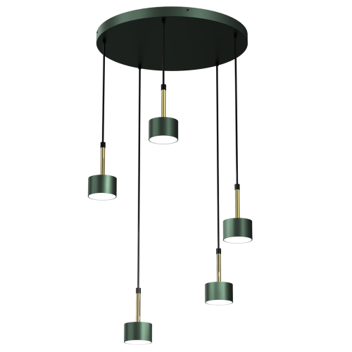 Lampa wisząca ARENA Zielony/Złoty 5xGX53 MLP7769 Milagro