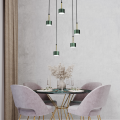 Lampa wisząca ARENA Zielony/Złoty 5xGX53 MLP7769 Milagro