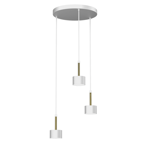 Lampa wisząca ARENA Biały/Złoty 3xGX53 MLP7756 Milagro