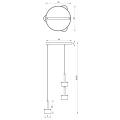 Lampa wisząca ARENA Biały/Złoty 3xGX53 MLP7756 Milagro