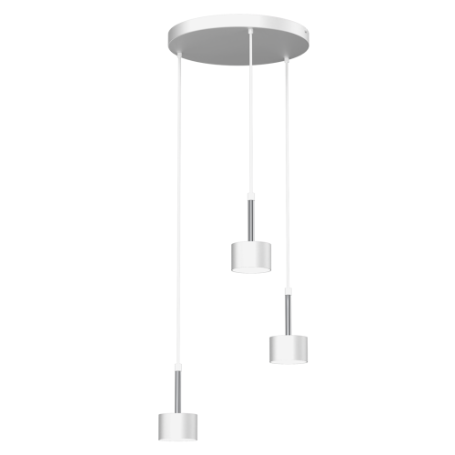 Lampa wisząca ARENA Biały/Srebrny 3xGX53 MLP7780 Milagro