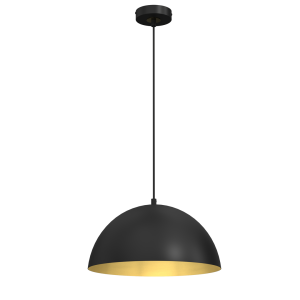 Lampa wisząca BETA Czarny/Złoty 1xE27 35cm MLP7896 Milagro