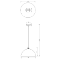 Lampa wisząca BETA Czarny/Złoty 1xE27 35cm MLP7896 Milagro