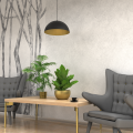 Lampa wisząca BETA Czarny/Złoty 1xE27 35cm MLP7896 Milagro