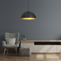 Lampa wisząca BETA Czarny/Złoty 1xE27 35cm MLP7896 Milagro