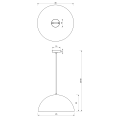 Lampa wisząca BETA Czarny/Złoty 1xE27 45cm MLP7973 Milagro