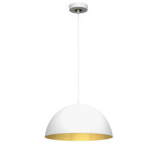 Lampa wisząca BETA Biały/Złoty 1xE27 35cm MLP7897 Milagro