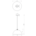 Lampa wisząca BETA Biały/Złoty 1xE27 35cm MLP7897 Milagro