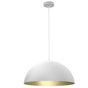 Lampa wisząca BETA Biały/Złoty 1xE27 45cm MLP7974 Milagro