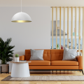 Lampa wisząca BETA Biały/Złoty 1xE27 45cm MLP7974 Milagro