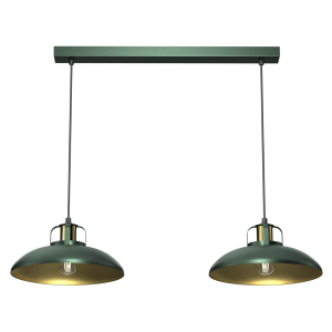 Lampa wisząca FELIX Zielony/Złoty 2xE27 MLP7710 Milagro