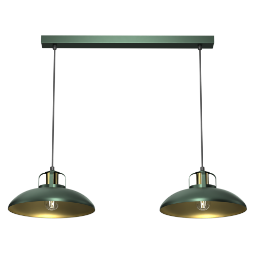 Lampa wisząca FELIX Zielony/Złoty 2xE27 MLP7710 Milagro