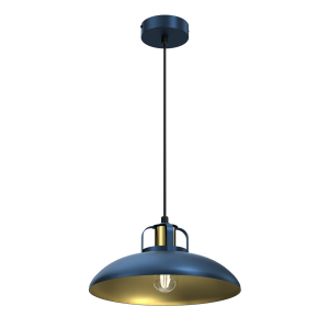 Lampa wisząca FELIX Ciemny Niebieski/Złoty 1xE27 MLP7714 Milagro
