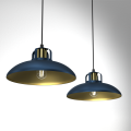 Lampa wisząca FELIX Ciemny Niebieski/Złoty 2xE27 MLP7715 Milagro