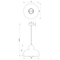 Lampa Wisząca HARALD Złoty/Ciemny Niebieski 1xE27 MLP7695 Milagro