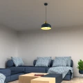 Lampa Wisząca HARALD Złoty/Ciemny Niebieski 1xE27 MLP7695 Milagro