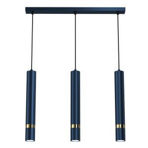 Lampa wisząca JOKER Ciemny Niebieski/Złoty 3xGU10 MLP7726 Milagro