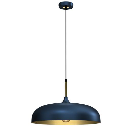 Lampa wisząca LINCOLN Niebieski/Złoty 1xE27 MLP7901 Milagro