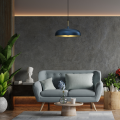 Lampa wisząca LINCOLN Niebieski/Złoty 1xE27 MLP7901 Milagro