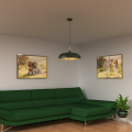 Lampa wisząca LINCOLN Zielony/Złoty 1xE27 MLP7900 Milagro