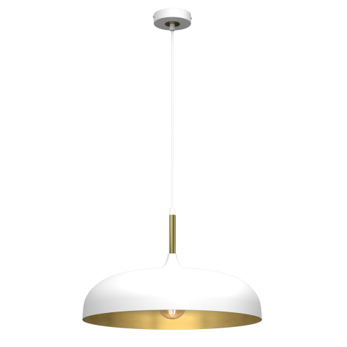 Lampa wisząca LINCOLN Biały/Złoty 1xE27 MLP7899 Milagro