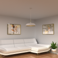 Lampa wisząca LINCOLN Biały/Złoty 1xE27 MLP7899 Milagro