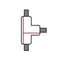 Łącznik Lampy Track Light Biały 3 Circuit Typ: T UR ML7095 EKO-LIGHT