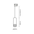 Lampa Pipe Ring Track Pendant Light Biały 1xGU10 - 3 fazowa ML7674 EKO-LIGHT