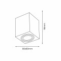 Bima Ring Square Biały 1xGU10 ML7684 Eko-Light
