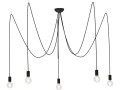 Lampa wisząca SPIDER BLACK V czarna z 5 długimi przewodami Nowodvorski